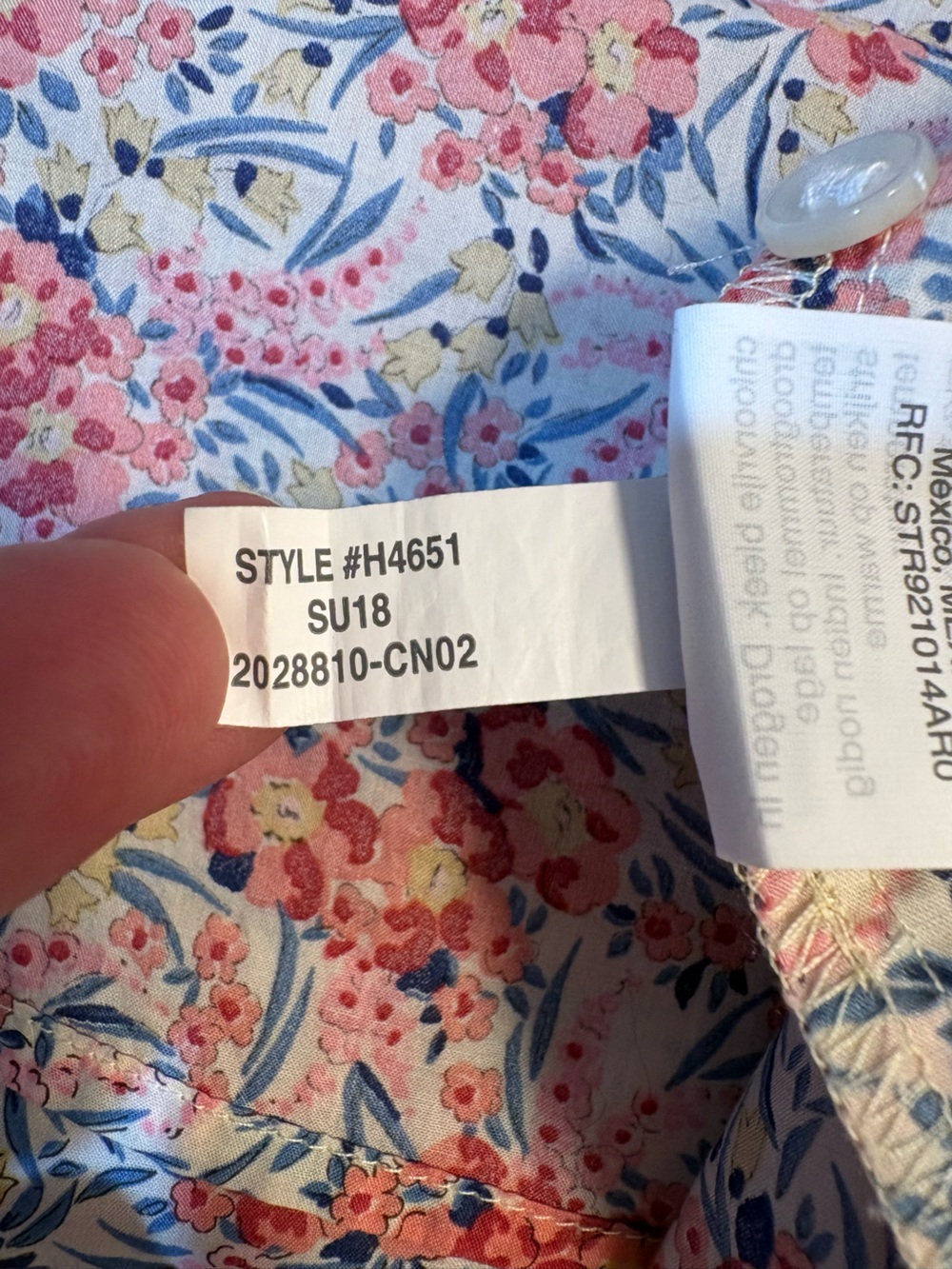 J.Crew Liberty London 100% Cotton Swirling Petals Floral Popover Shirt Blouse 6 - Picture 10 of 12